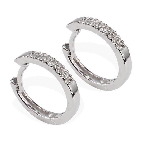 Diamantøredobber i gull med 0,10 ct W-Si - BUR7372520